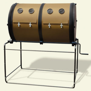Twin Compost Tumbler to Compost Human Waste